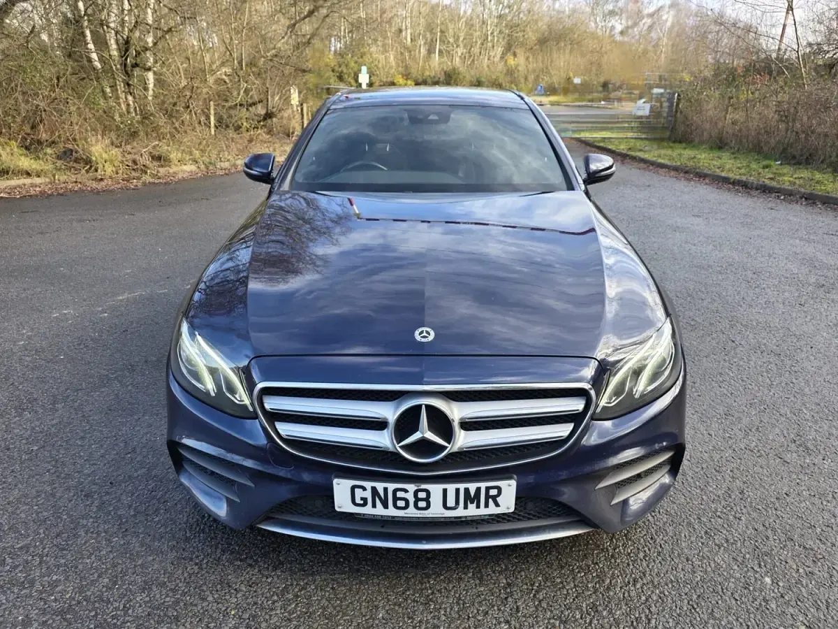 Used Mercedes E220 AMG Line Premium 194 HP (142 kW) 2018 Blue Sedan