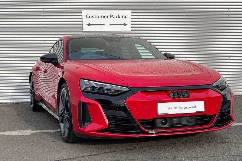 Tango red Used 2023 Audi RS e-tron GT Design Sedan | £64,999 (Good price) - Image 1/4