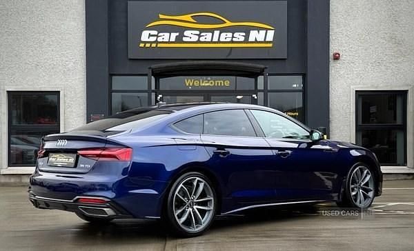 Used Audi A5 S-Line 161 HP (118 kW) 2022 Blue Hatchback
