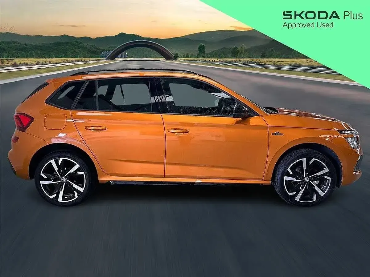 Used Skoda Kamiq Monte Carlo 110 HP (80 kW) 2025 Phoenix orange metallic SUV