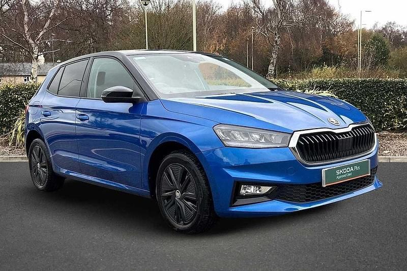 Race blue metallic black body / magic pearl effect roof Used 2023 Skoda 110 R Colour Edition Hatchback | £14,500 (Super price) - Image 1/4