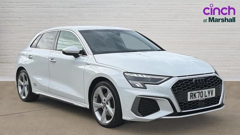 Used Audi A3 S-Line 150 HP (110 kW) 2020 White Sedan