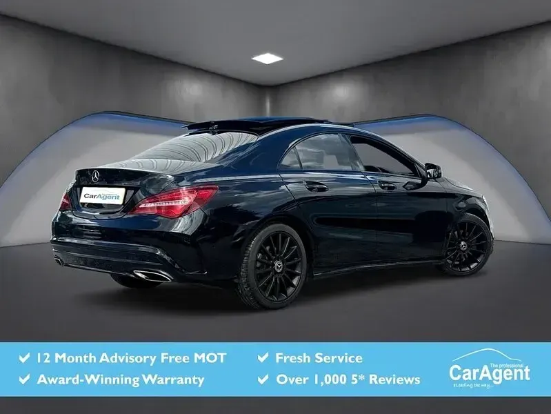 Used Mercedes CLA180 AMG line 122 HP (89 kW) 2017 Black Sedan