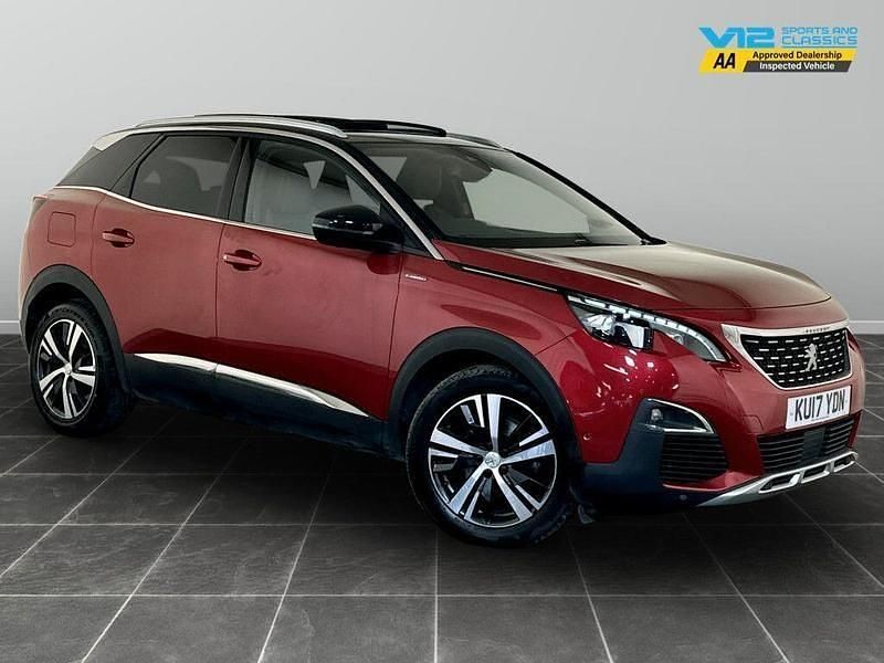 Red Used 2017 Peugeot 3008 GT-line Hatchback | £10,795 (Fair price) - Image 1/2
