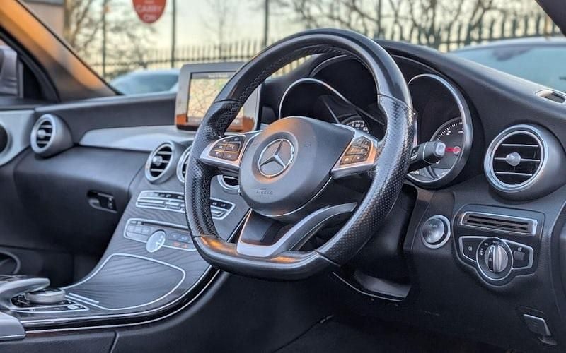 Used Mercedes C220 AMG line 170 HP (125 kW) 2017 Grey Cabriolet