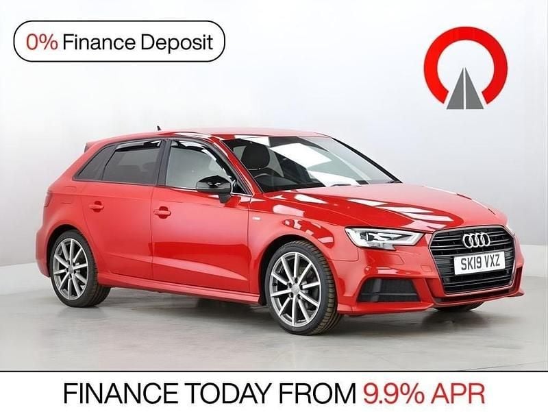 Used Audi A3 Sportback Black Edition 150 HP (110 kW) 2019 Red Hatchback
