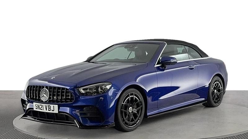 Blue Used 2021 Mercedes E220 AMG Line Premium Cabriolet | £26,620 (Fair price) - Image 1/4