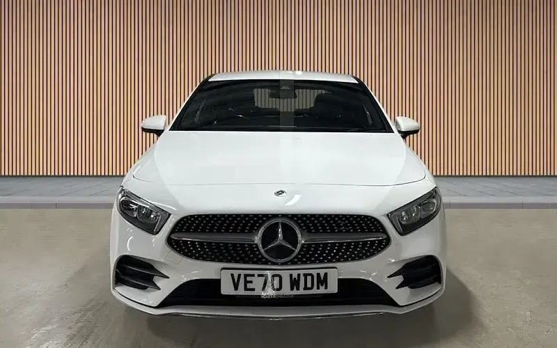 Used Mercedes A180 AMG line 116 HP (85 kW) 2020 Polar white Sedan