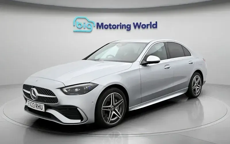 Used Mercedes C300e AMG line 313 HP (230 kW) 2023 Silver Sedan