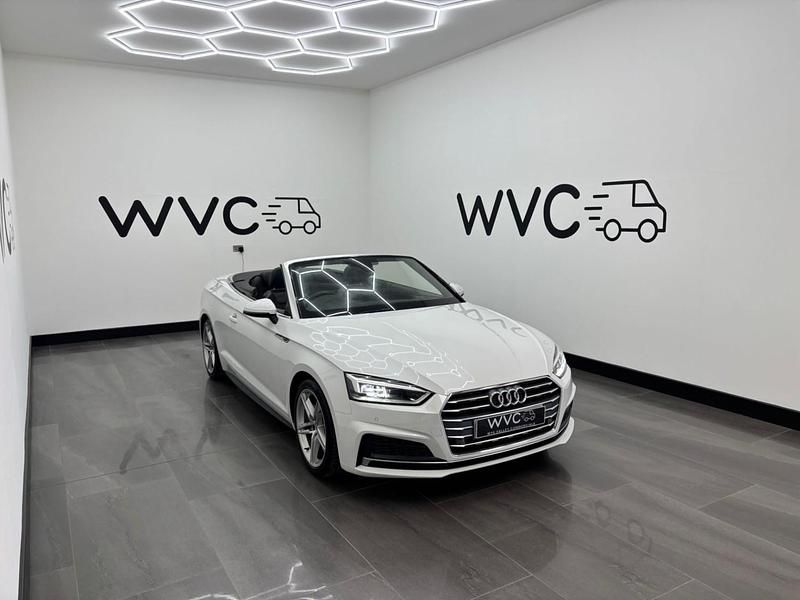 Used Audi A5 Cabriolet S-Line 190 HP (139 kW) 2018 White Cabriolet