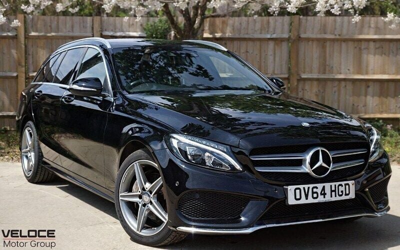 Black Used 2014 Mercedes C220 AMG line Estate | £9,595 (Expensive) - Image 1/4