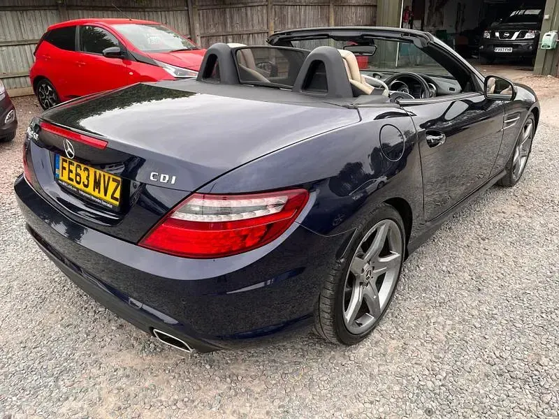 Used Mercedes SLK250 AMG 204 HP (150 kW) 2013 Blue Cabriolet