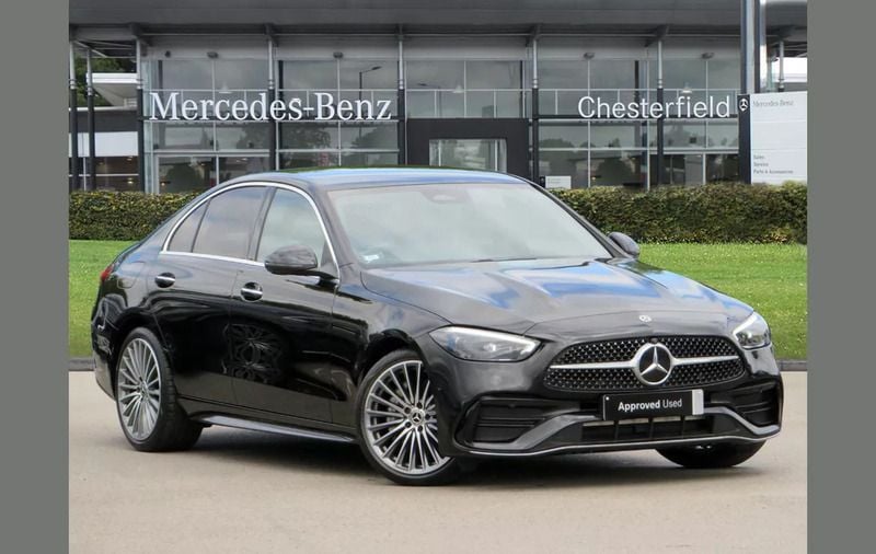 Black Used 2024 Mercedes C300e AMG Line Premium Sedan | £34,585 (Good price) - Image 1/4