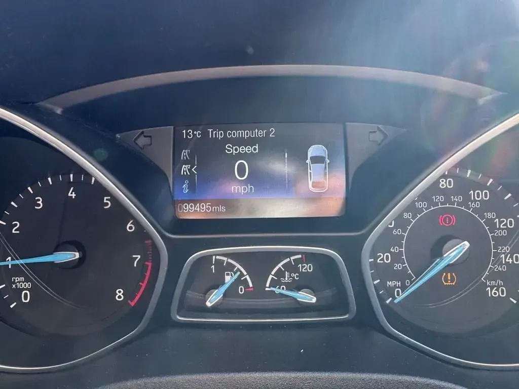 Begagnad Ford Focus Titanium 125 HK (91 kW) 2016 Vit Halvkombi