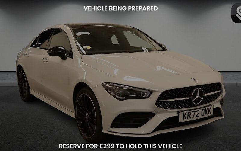 Used Mercedes CLA250e AMG line 218 HP (160 kW) 2022 Digital white Sedan