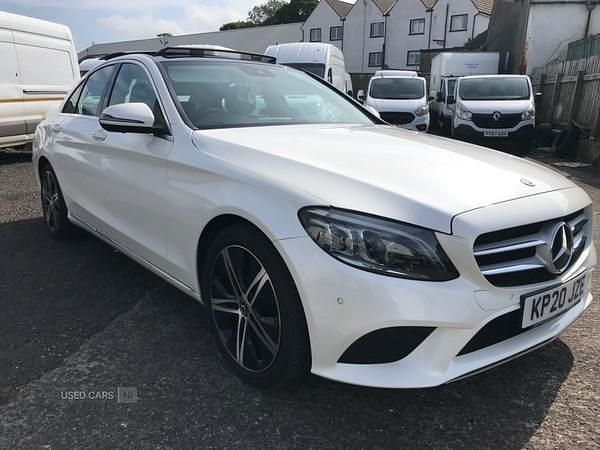 White Used 2020 Mercedes C220 Sport Edition Sedan | £18,995 (Fair price) - Image 1/4