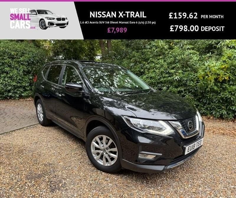 Black Used 2018 Nissan X-Trail Acenta SUV | £7,989 (Good price) - Image 1/3