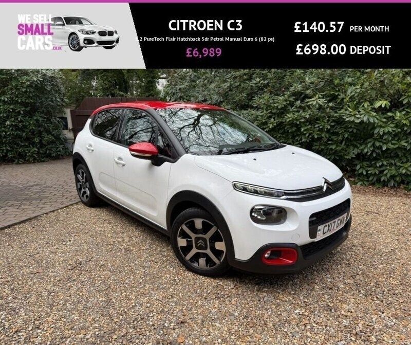 White Used 2017 Citroën C3 Flair Hatchback | £6,989 (Fair price) - Image 1/4