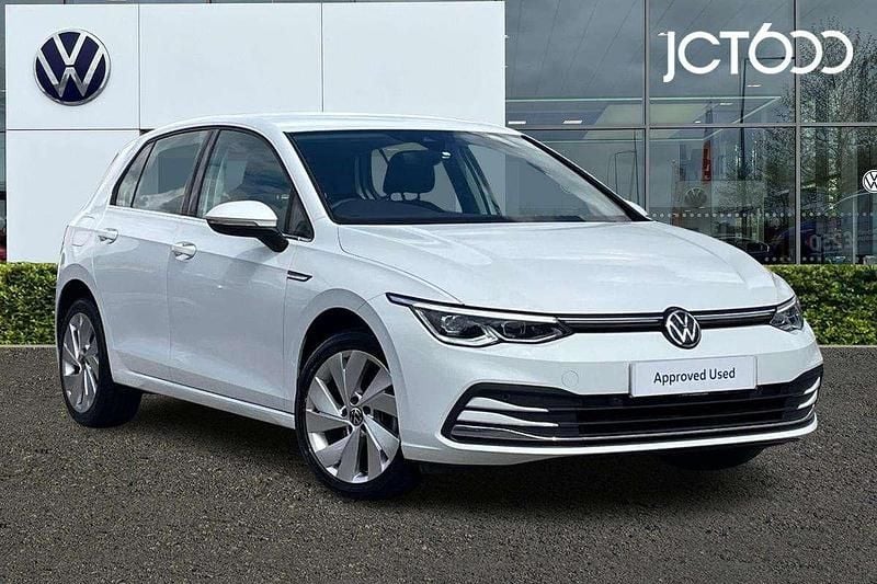 White Used 2021 VW Golf VIII Style Hatchback | £17,856 (Good price) - Image 1/4
