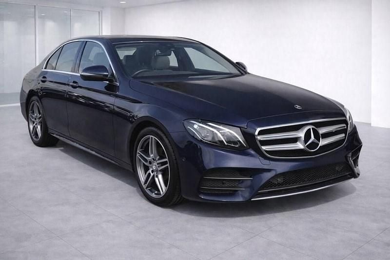 Used Mercedes E220 AMG line 194 HP (142 kW) 2017 Blue Sedan