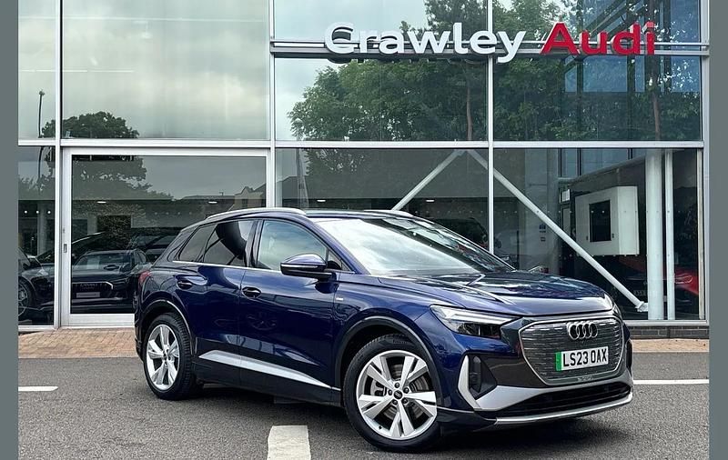 Blue Used 2023 Audi Q4 e-tron S-Line SUV | £29,650 (Good price) - Image 1/4