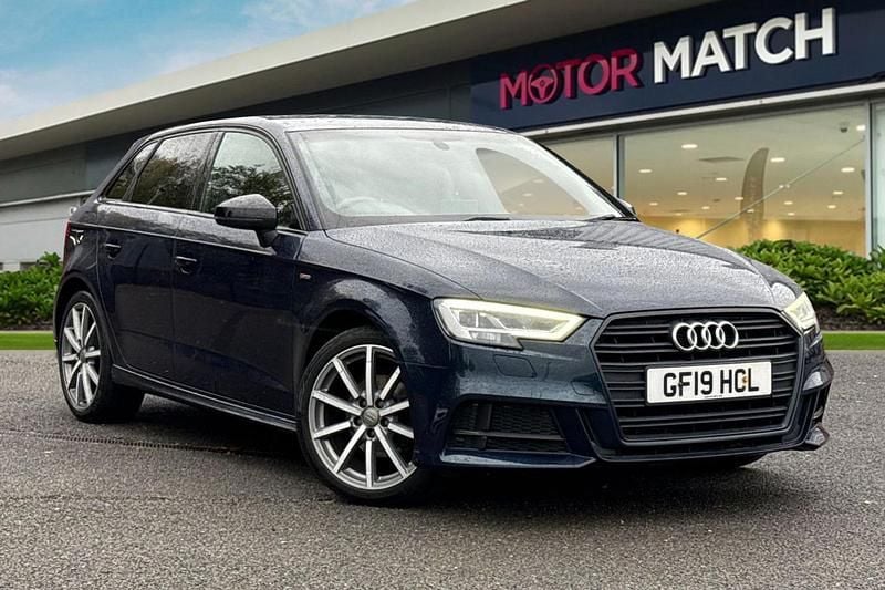 Blue Used 2019 Audi A3 Sportback Black Edition Hatchback | £14,799 (Good price) - Image 1/4