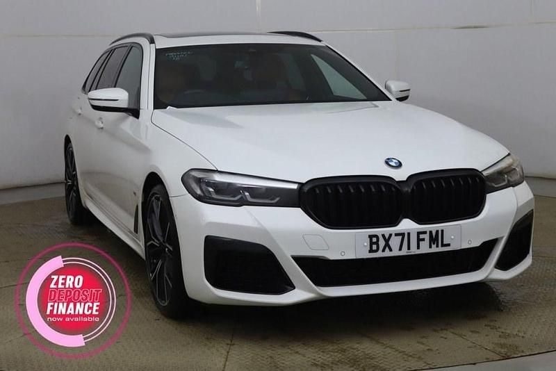 White Used 2021 BMW 530 M Sport Estate | £41,500 - Image 1/3