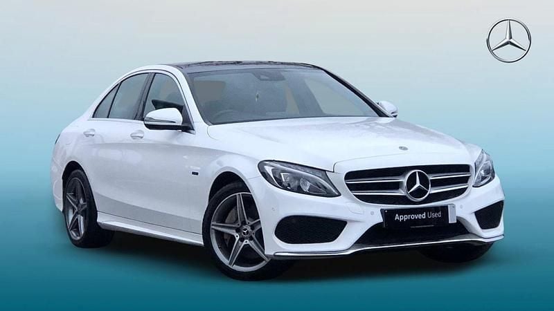 White Used 2018 Mercedes C350e AMG Line Premium Plus Sedan | £14,995 (Expensive) - Image 1/4