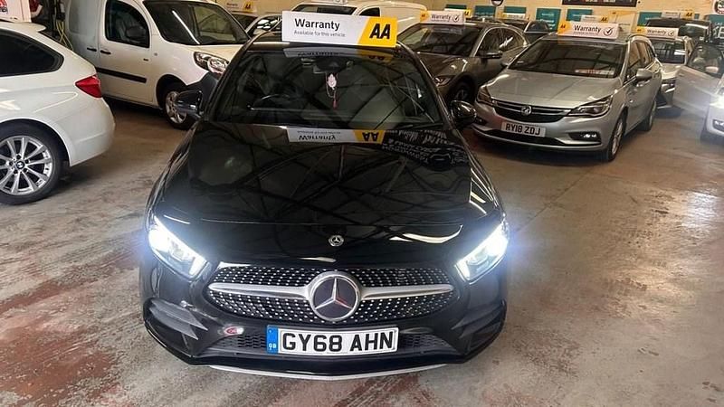 Used Mercedes A200 AMG line 163 HP (119 kW) 2018 Black Hatchback