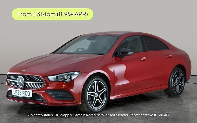 Red Used 2022 Mercedes CLA250e AMG line Sedan | £23,856 (Fair price) - Image 1/3