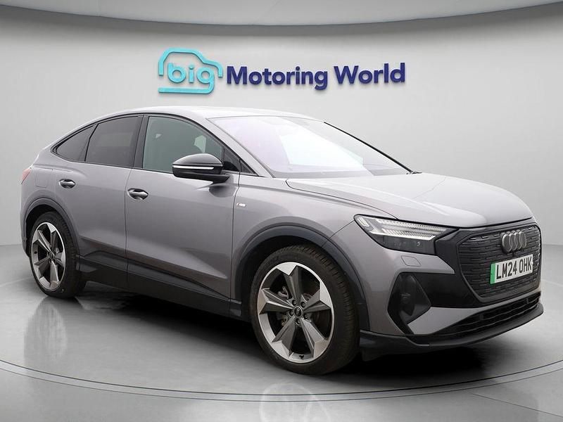 Grey Used 2024 Audi Q4 Sportback e-tron Black Edition SUV | £30,300 (Good price) - Image 1/4