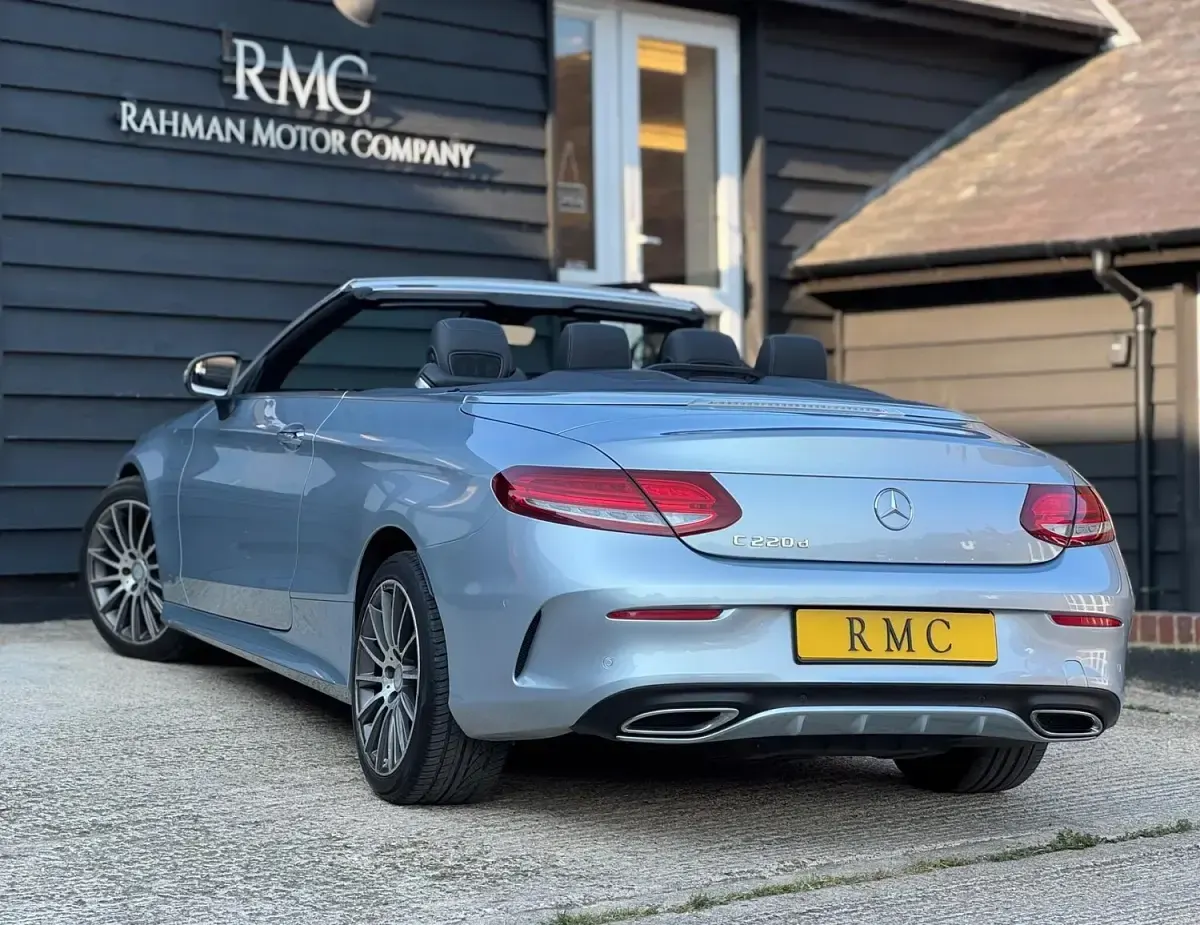Used Mercedes C220 AMG Line Premium Plus 2018 Silver Cabriolet