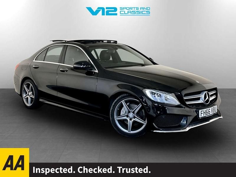 Black Used 2016 Mercedes C200 AMG Line Premium Sedan | £13,395 (Fair price) - Image 1/3