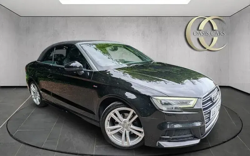 Used Audi A3 Cabriolet S-Line 150 HP (110 kW) 2017 Black Cabriolet