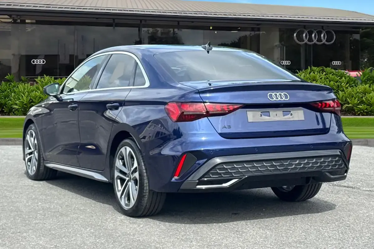 New Audi A3 S-Line 2026 Blue Sedan