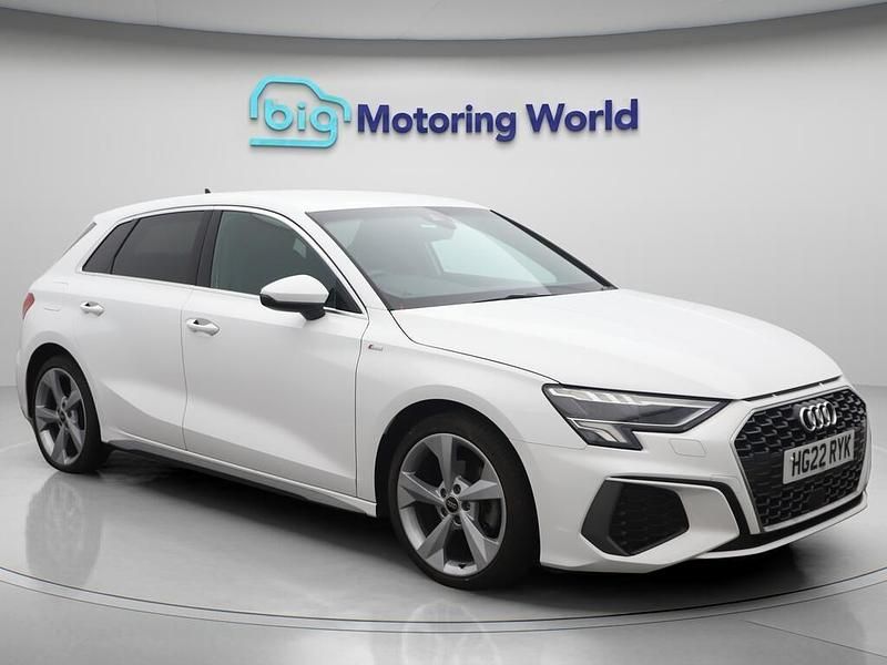 White Used 2022 Audi A3 Sportback S-Line Hatchback | £19,400 (Fair price) - Image 1/4
