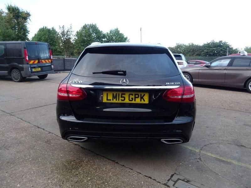 Used Mercedes C220 AMG line 170 HP (125 kW) 2015 Black Estate