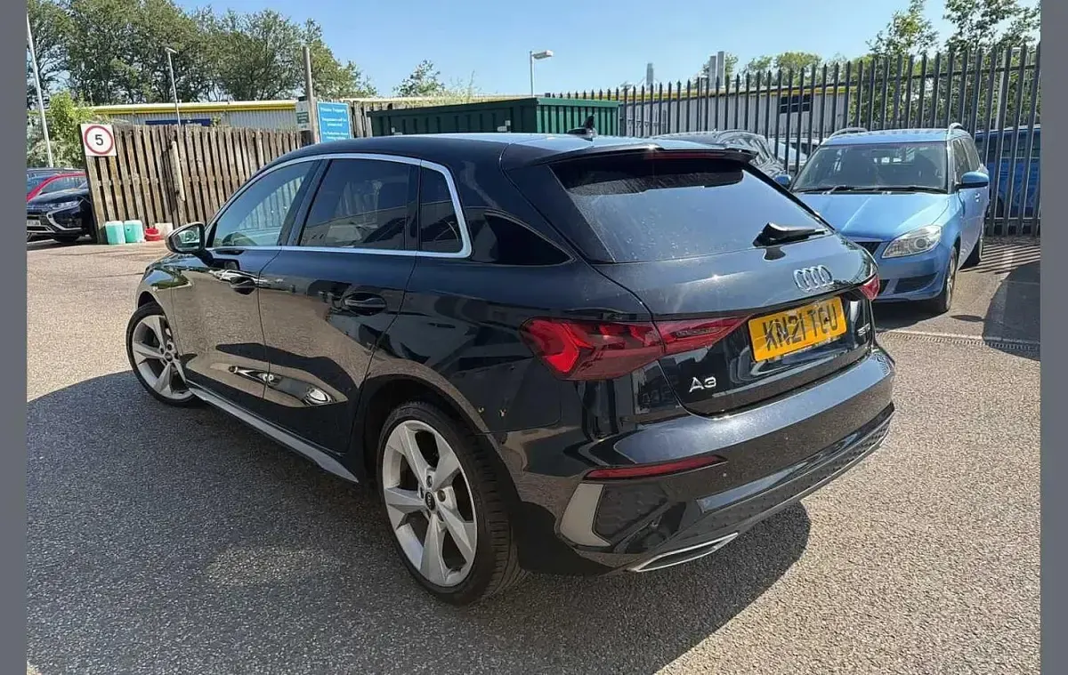 Used Audi A3 S-Line 150 HP (110 kW) 2021 Black Sedan