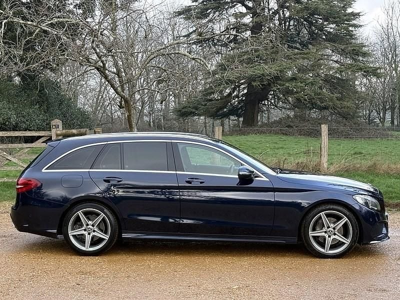 Used Mercedes C220 AMG line 2018 Blue Estate