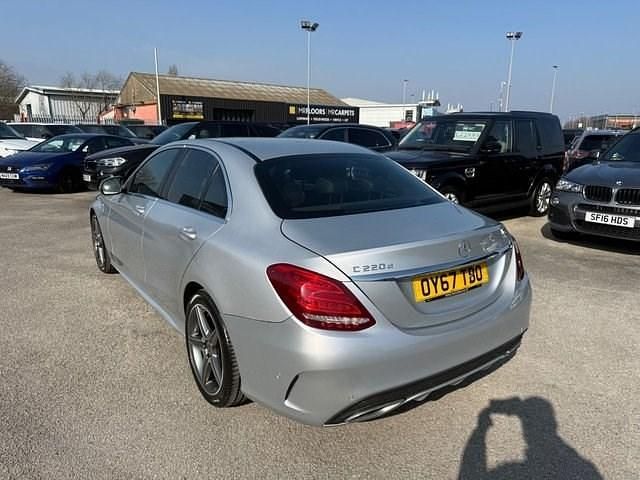 Used Mercedes C220 AMG line 170 HP (125 kW) 2017 Silver Sedan