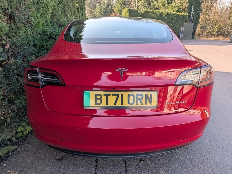 Used Tesla Model 3 Long Range AWD 366 kW (498 HP) 2021 Red Sedan