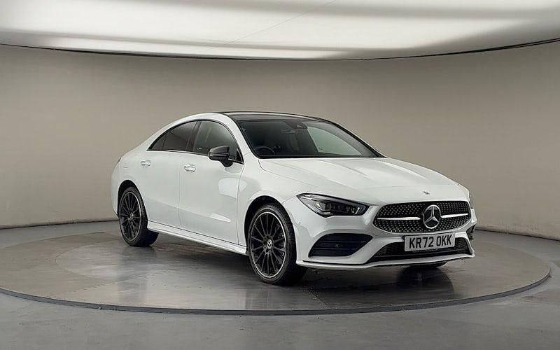Used Mercedes CLA250e AMG line 218 HP (160 kW) 2022 Digital white Sedan