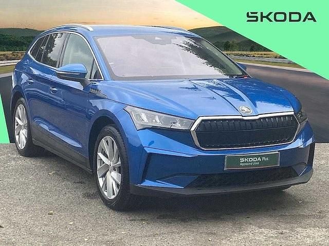 Race blue metallic Used 2021 Skoda Enyaq iV SUV | £18,395 (A bit pricey) - Image 1/4