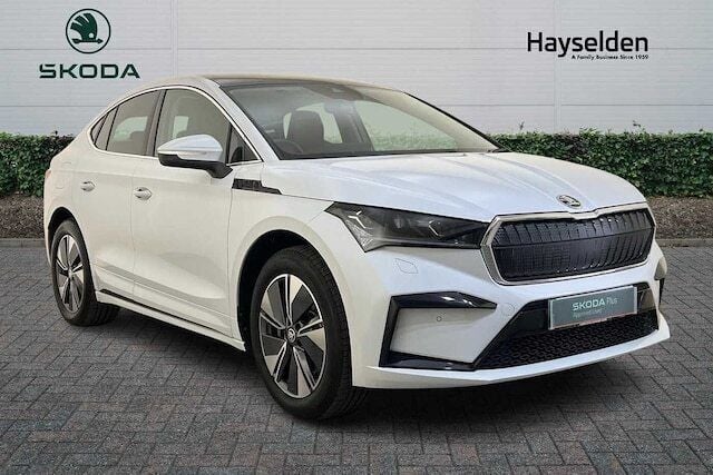Moon white metallic Used 2024 Skoda Enyaq iV SUV | £31,493 (A bit pricey) - Image 1/4