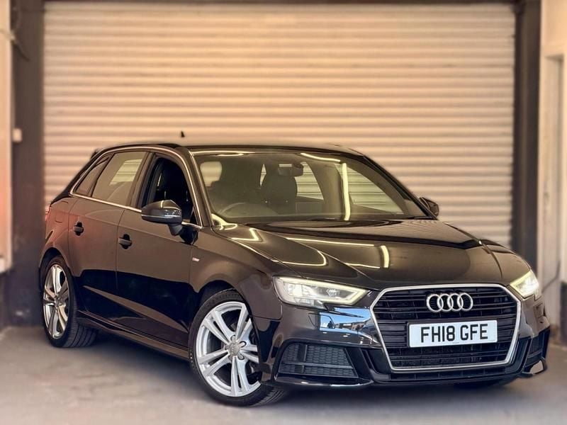 Used Audi A3 S-Line 150 HP (110 kW) 2018 Black Sedan