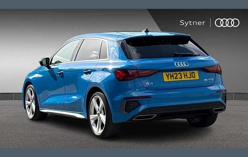 Used Audi A3 S-Line 147 HP (108 kW) 2023 Blue Sedan