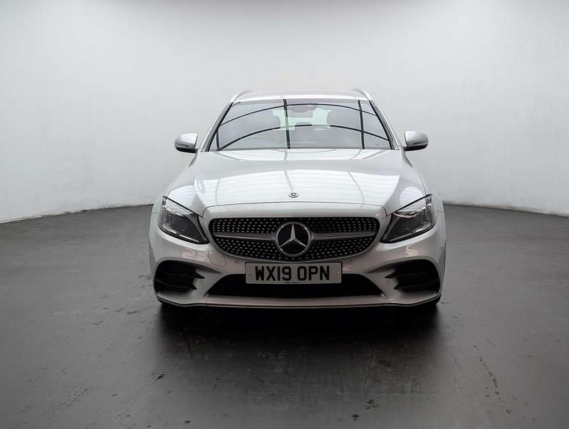 Used Mercedes C220 AMG line 194 HP (142 kW) 2019 Silver Estate