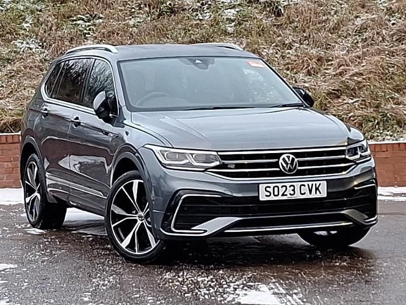 Grey Used 2023 VW Tiguan Allspace R-line SUV | £27,498 (Fair price) - Image 1/4