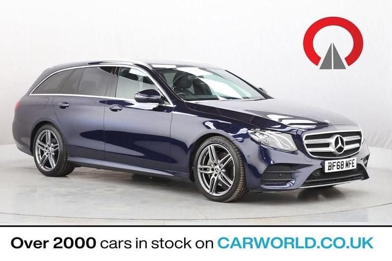 Used Mercedes E220 AMG line 194 HP (142 kW) 2018 Blue Estate