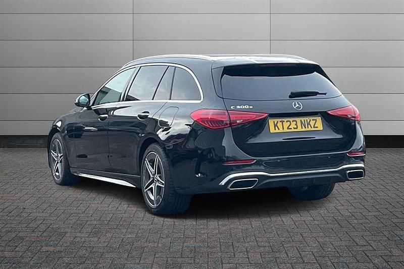Used Mercedes C300e AMG Line Premium Plus 313 HP (230 kW) 2023 Obsidian black Estate